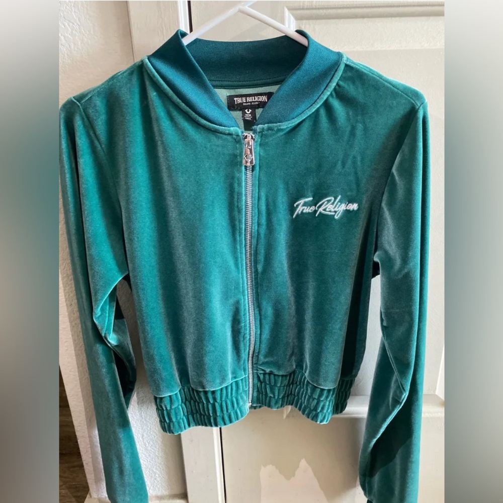True Religion Teal Velvet 2pc Set